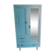 Alysée, Wardrobe/closet, with compass feet, oil blue