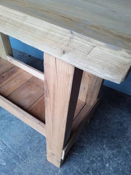 Workbench 120cm old solid wood