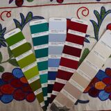 Hand-knotted rug, vintage Turkish rug 43x180 cm