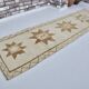 White And Brown Floral Runner Carpet sku 2069