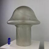 Large mushroom table lamp in clear swirling glass by Peill and Putzler XL 1970