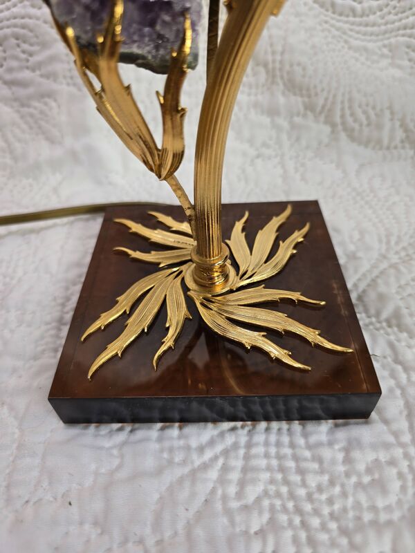 Lampe avec incrustation d'améthyste ''Lucifer'' par Willi Daro