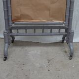 Large bamboo-style wooden cheval mirror, 19th century, Napoleonic II period.