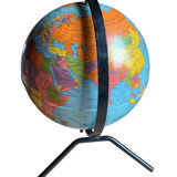 Globe rotating world map