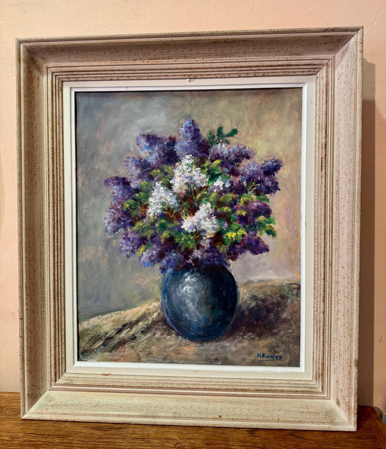 Painting Still Life with Lilacs 20th Century