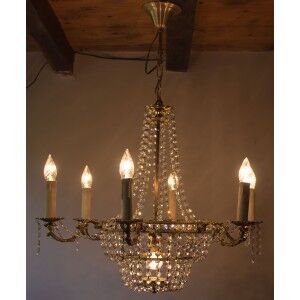 Lustre with glass tassels
