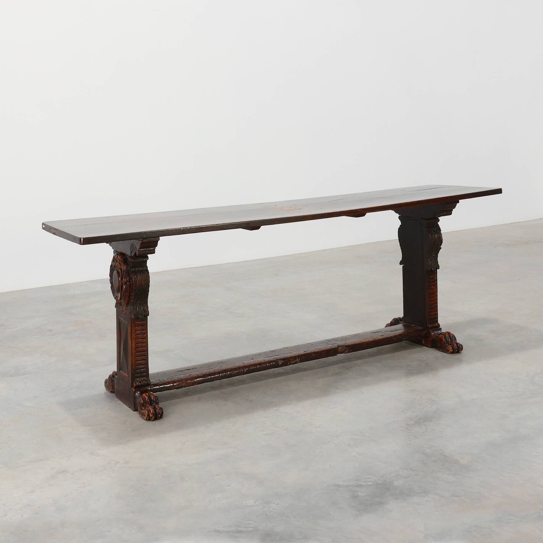 16th Century Renaissance walnut console table, Tuscan, Italy