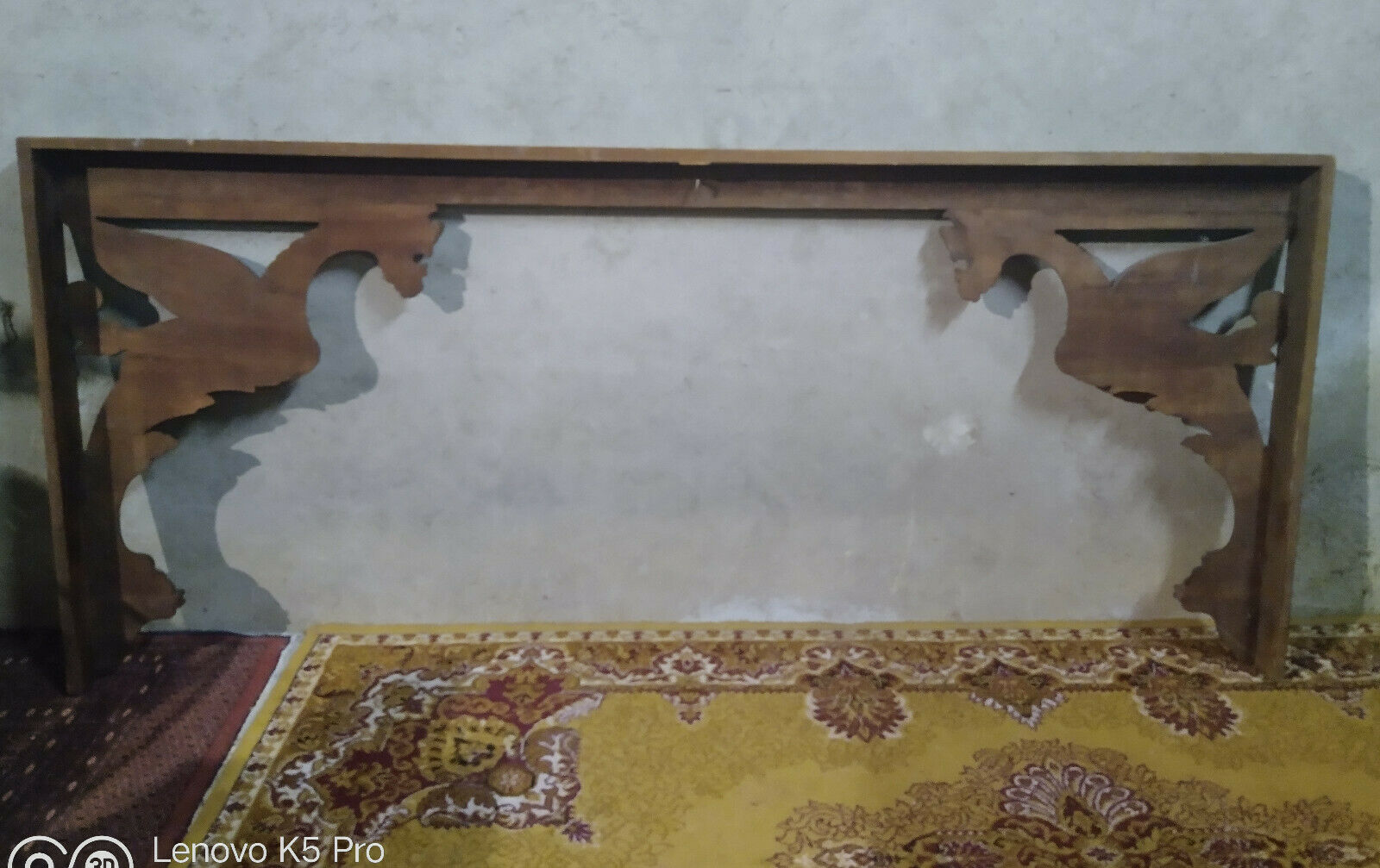 Frame Renaissance-style walnut mantelpiece