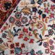 Vintage French Savonnerie wool rug, ivory field & rosace medallion, crimson border, c. 1950s — 202 × 290 cm — 1C1281