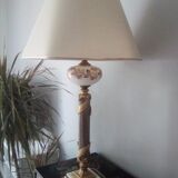 Lampe de salon laiton, et opaline