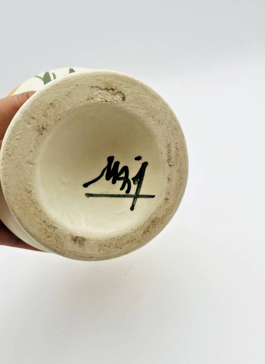 Vintage ceramic pitcher with floral decoration - 637023
