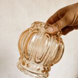 Suspension globe in iridescent glass