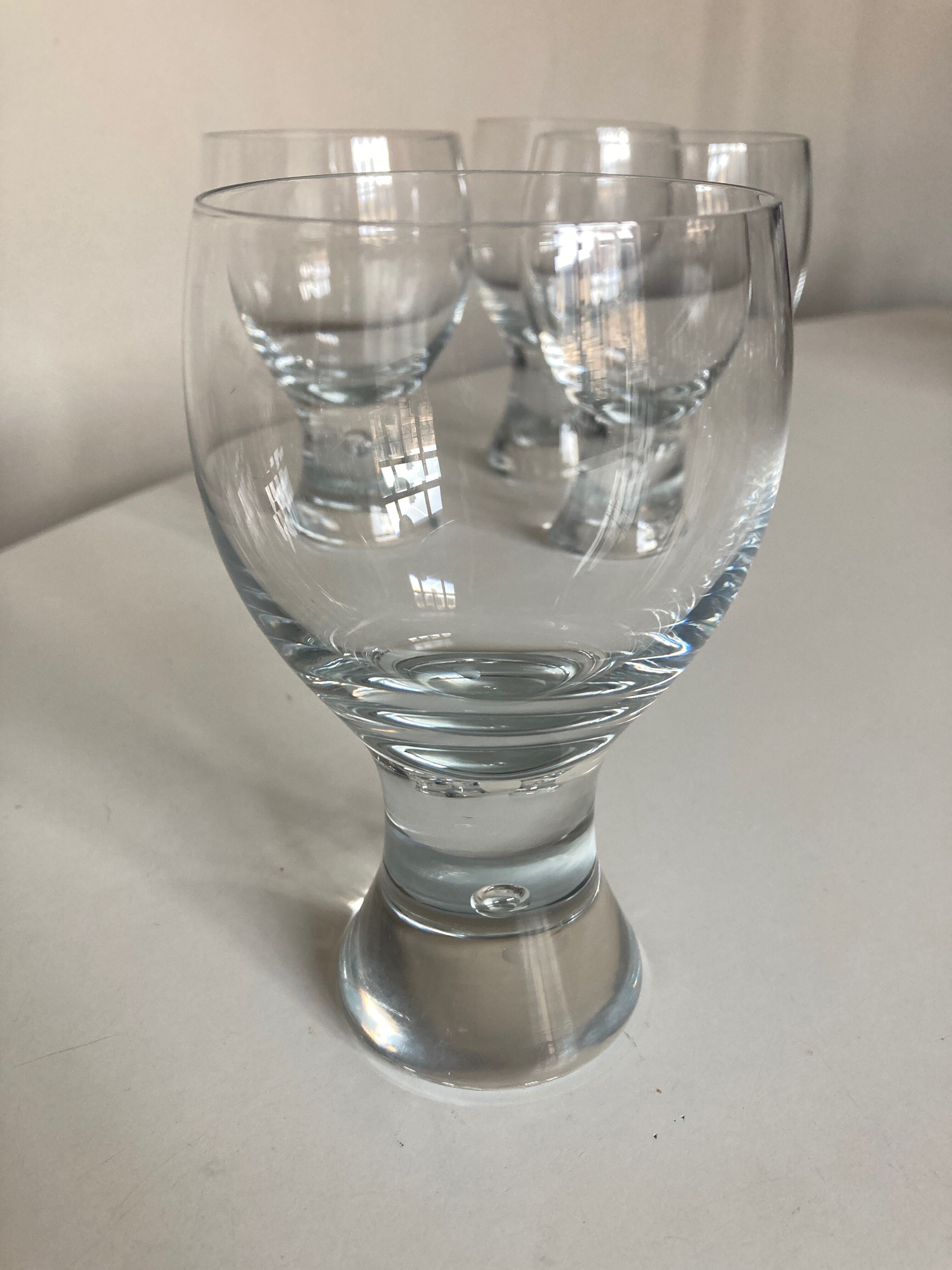 Set of 4 glasses Rondo by Kosta Boda Sweden 1970