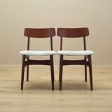 Ensemble de deux chaises en teck, design danois, années 1970, production : Danemark