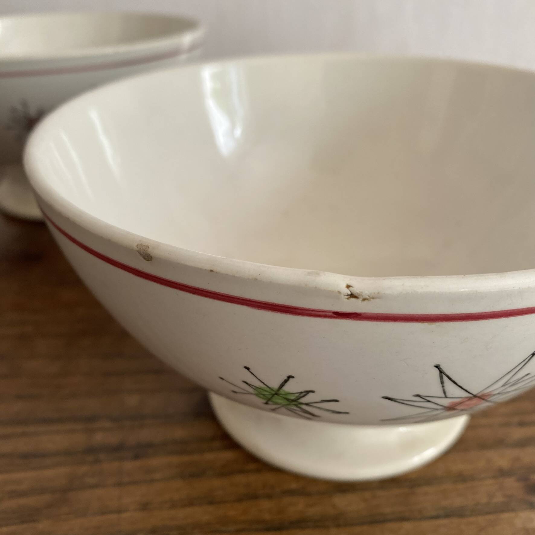 Extra large bowls Gien from the 1950s