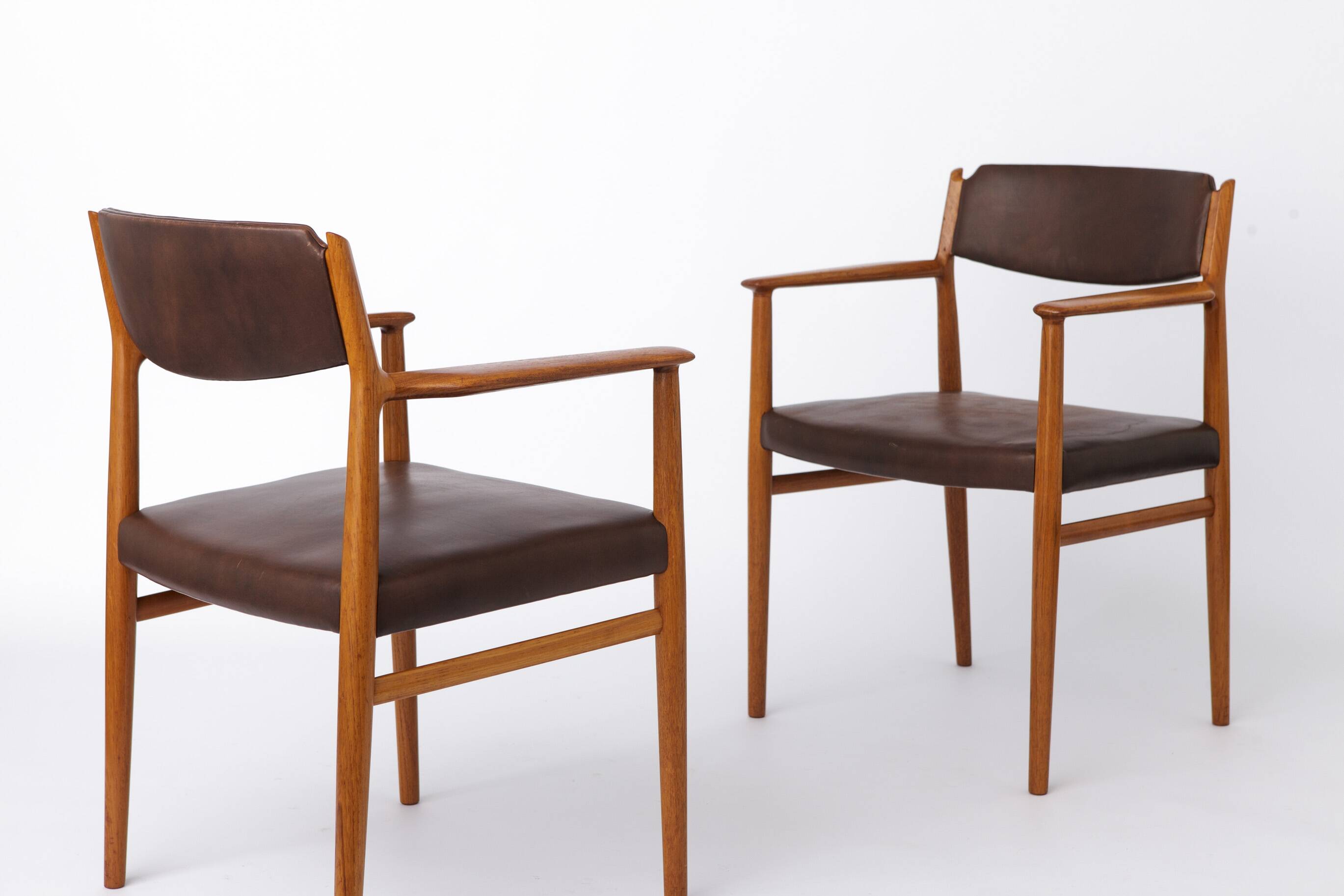 Pair of Arne Vodder Model 418 Armchairs, 1960s Danish Mid Century Teak
