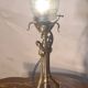 brass rocking lamp with art nouveau glass tulip loeste 34x15