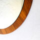 Round mirror with wooden veneer frame, 1970s