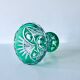 Vase Art Déco en cristal taillé vert