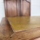 Antique Louis Philippe style desk - mustard yellow leather top