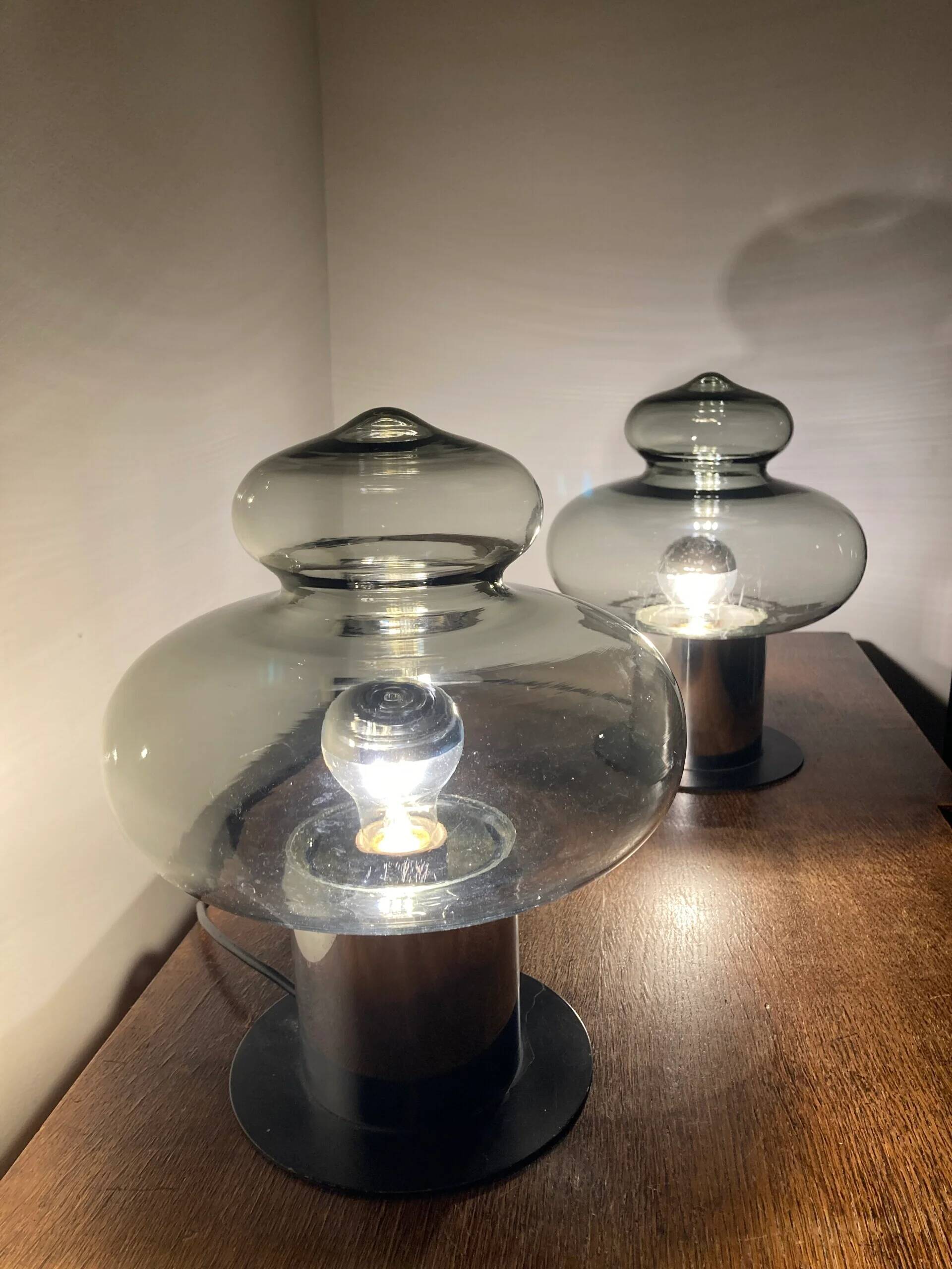 Vintage Anvia Space Age table lamps - set