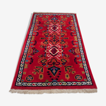 Old carpet Middle twentieth handmade 205x102cm