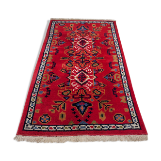 Old carpet Middle twentieth handmade 205x102cm