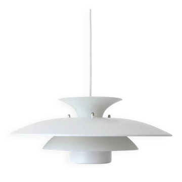 Vintage white Danish design hanging lamp