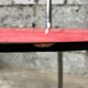 Series of 4 chairs in red formica and chrome 1950