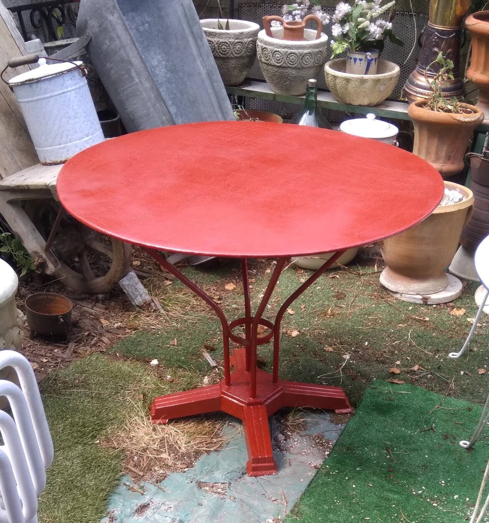 Antique cast iron art deco bistro garden table