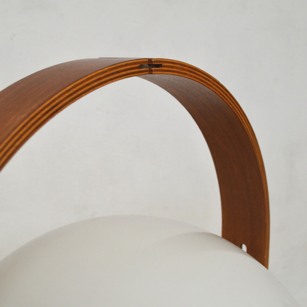Lampadaire scandinave plywood globe 1960
