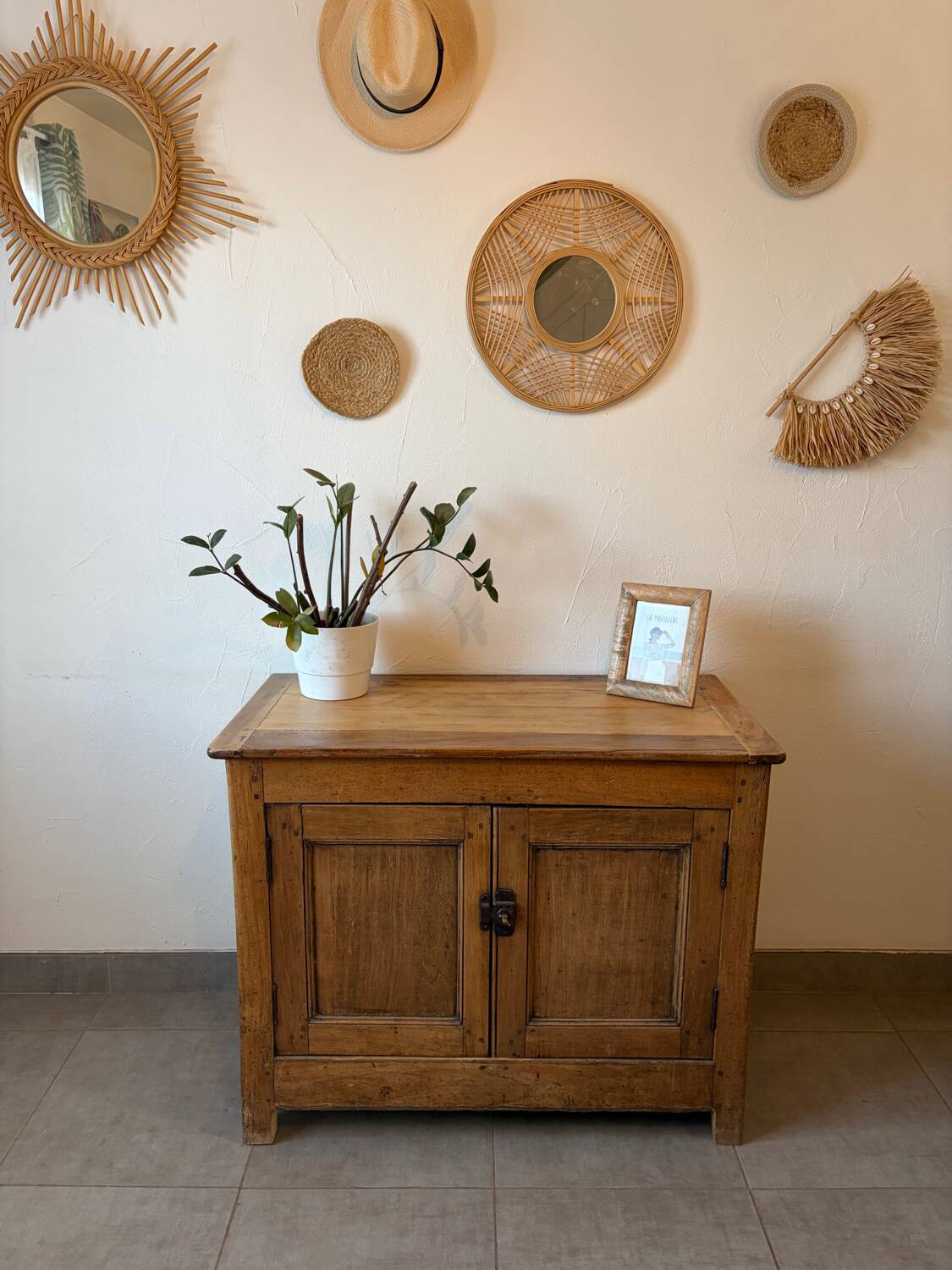 Vintage Parisian buffet in solid oak