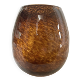 Vase en verre ambré