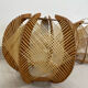 Pair of Scandinavian pendant lamps in wood and wires