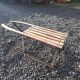 Vintage wooden and iron sled