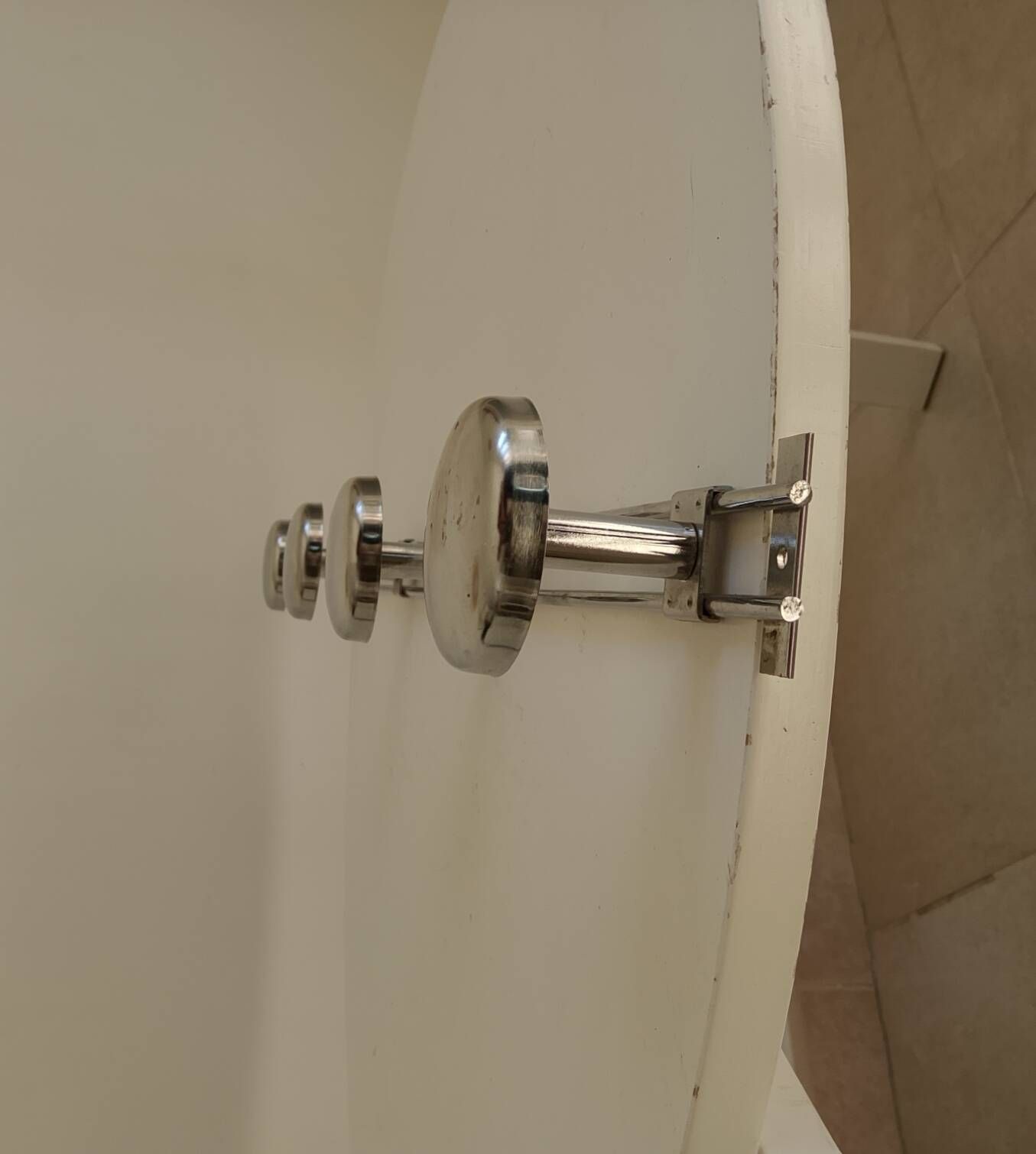 Vintage chrome wall coat rack from the 70s