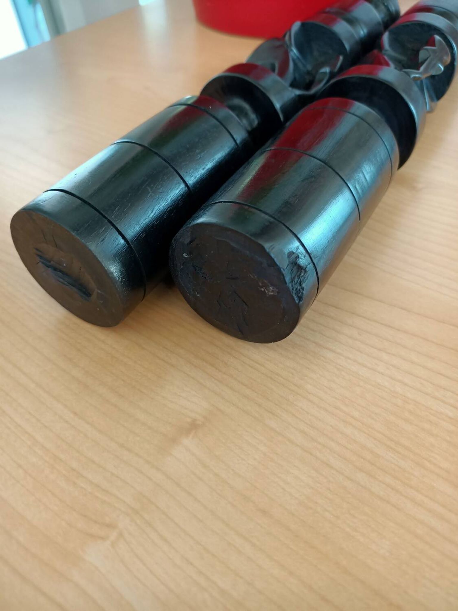 Vintage ebony candlesticks