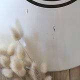 Scandinavian pendant lamp in teak and white metal 70s