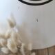 Scandinavian pendant lamp in teak and white metal 70s