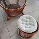 Sofa armchairs and coffee table in vintage rattan of six pieces