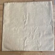 Silk Embroidered Palm Tree Pattern Cushion Cover. Ivory Throw Pillow Case. Traditional Folk Accent Pillow