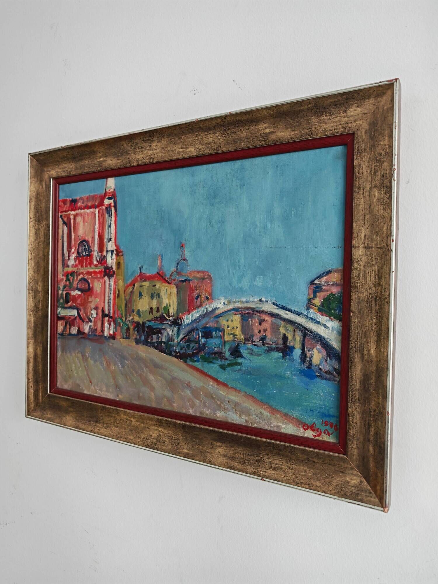 Impressionist painting "Venice", oil on canvas by Olga Milunovic.