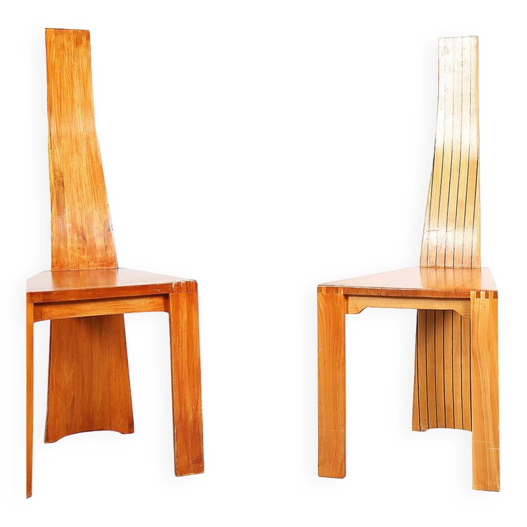 Set of two Cherry Pearl Dot Plank Back Chairs by Robert Williams, Islington