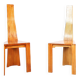 Set of two Cherry Pearl Dot Plank Back Chairs by Robert Williams, Islington