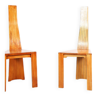Ensemble de deux chaises à dossier Cherry Pearl Dot Plank par Robert Williams, Islington