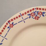 Suite of 10 flat plates Creil Montereau