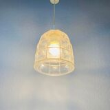 Hanging lamp in iron and glass from Glashütte Limburg, 1960s