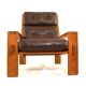 Fauteuil en cuir marron à dossier haut Asko Bonanza par Esko Pajamies