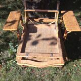 Vintage rattan lounger
