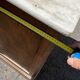Louis-Philippe 19th century chest of drawers, white marble top